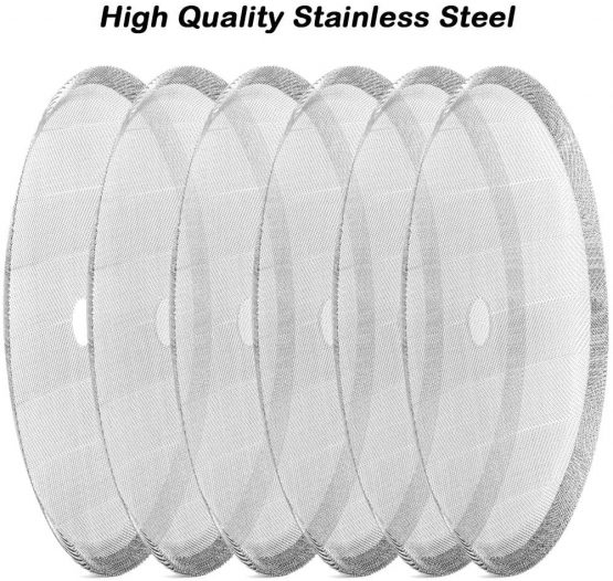 6 Pack French Press Replacement Filter Screen,Reusable Stainless Steel Mesh Filters for Universal 1000 ml / 34 oz / 8 Cup French Press Coffee Makers - Image 4
