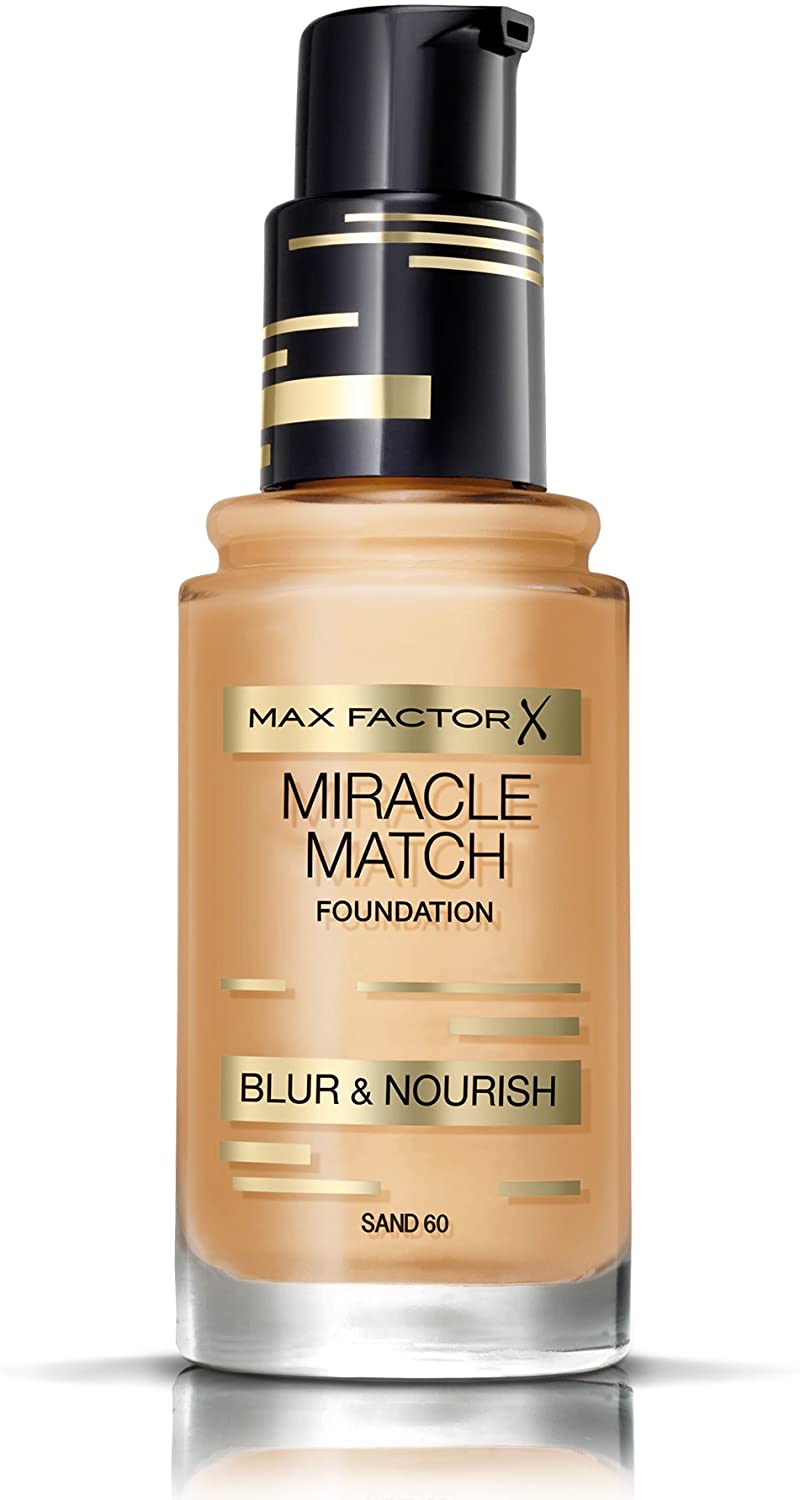 Max Factor Miracle Match Blur & Nourish Foundation, 30 ml, 60 Sand, 30 ml (Pack of 1) - Image 2