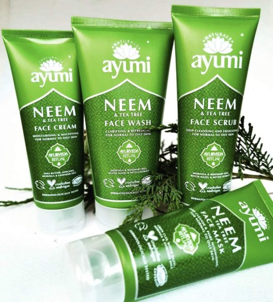 Ayumi Neem & Tea Tree Face Scrub. Vegan, Cruelty-Free, Dermatologically-Tested, 1 x 125ml - Image 3