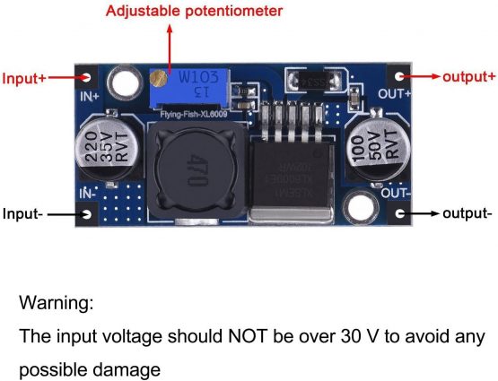 ARCELI 5 Pack Boost Converter Module XL6009 DC to DC 3.0-30 V to 5-35 V Output Voltage Adjustable Step-up Circuit Board - Image 3
