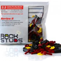 Rackstuds P100 Rack Mount Solution Series II – No More Cage Nuts! The Easiest and Safest Server Rack Solution in 19" Racks with Square Punched Vertical Rails | 100-pack, Purple, 3.2mm/0.126" Version
