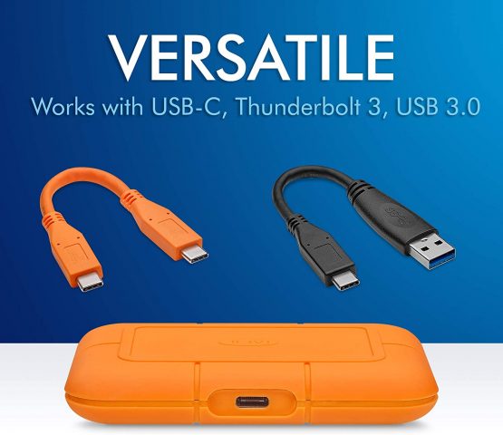 LaCie Rugged SSD 500 GB Solid State Drive : USB-C USB 3.0 Thunderbolt 3, Drop Shock Dust Water Resistant. Works with Mac, iPad and PC Computer Desktop Laptop, 1 Month Adobe CC inc, (STHR500800) - Image 4