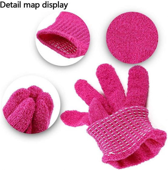 Exfoliating Bath Gloves, BETOY 7 Pairs Double Sided Exfoliating Gloves Body Scrubbing Glove Bath Scrubs for Shower, 7 Colors - Image 3