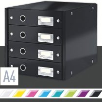 Leitz Drawer Cabinet, 4 Drawers, A4, Click and Store Range 60490095 - Black