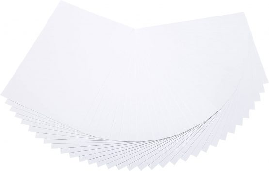 perfect ideaz 50 Sheets White Photo Card, A4 Size (8.27 x 11.69 in), Craft Paper, Dyed Through Sheets, Construction Paper in 300g /qm, Tinted Drawing Carton for Crafts, Quality Sheets - Image 3