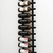 VintageView Wall Series 4 Wall Mounted Metal Wine Rack (1220mm, 12 Bottles, Satin Black)