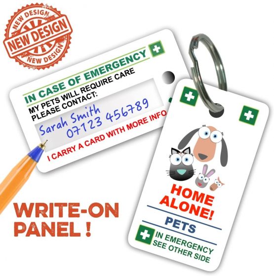 ICECARD PET Home Alone PREMIUM Card Pack - Wallet size card with WRITABLE reverse for Contact Details of Friends, Family or Neighbours who will look after you pets if you are ill or injured - Image 4