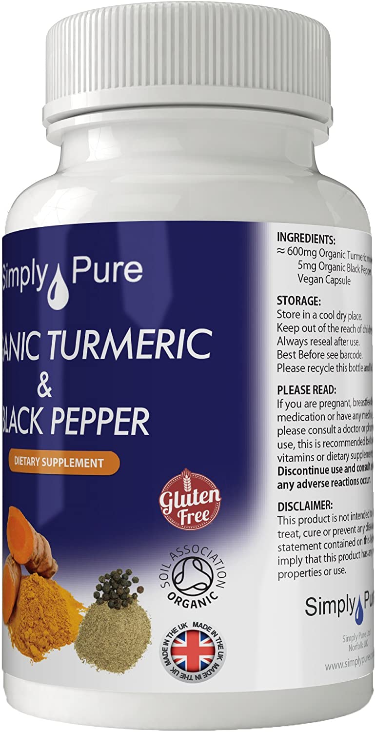 Simply Pure Organic Turmeric & Black Pepper, 90 count (Pack of 1) - Image 4