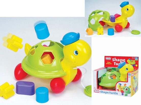 Fun Time Pull Along Shape Turtle, Multicoloured - Image 2
