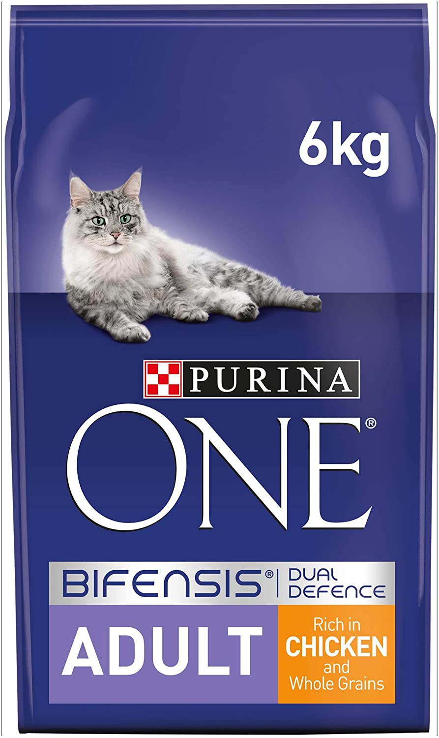 PURINA ONE Chicken Dry Cat Food 6kg, Clear, 6 kg (Pack of 1)