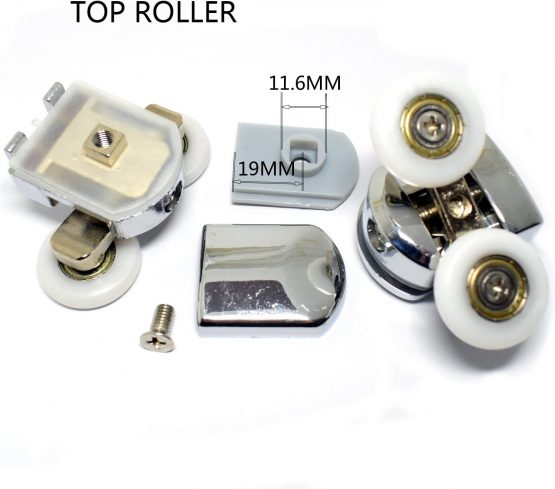 Set of 4 Double Shower Door Rollers/Runners/Guides/Wheels Diameter 25mm - Image 3
