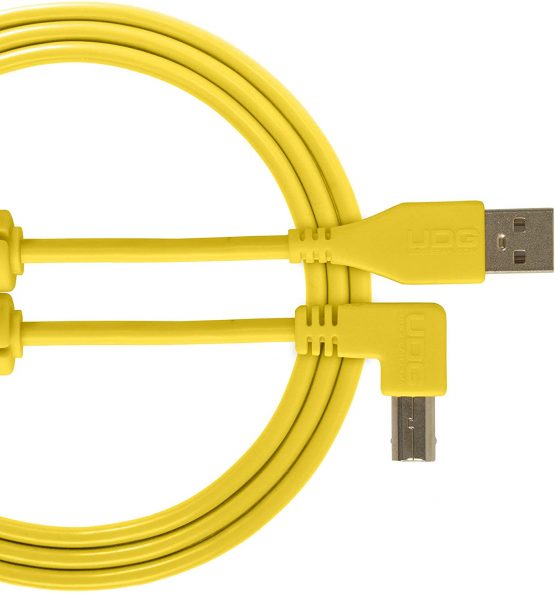 UDG U95004YL Cable USB 2.0 (A-B) - High-speed Audio Optimized USB 2.0 A-Male to B-Male cable, Yellow, 1M