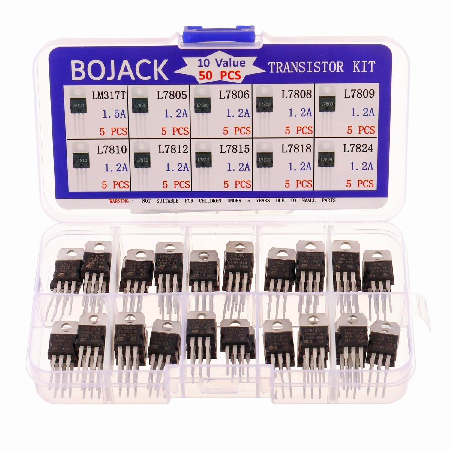 12 WERTE 60 Stück L7805 LM317 L7806 L7808 L7809 L7810 L7812 L7815 L7818 L7824 L7 EUR 45,74