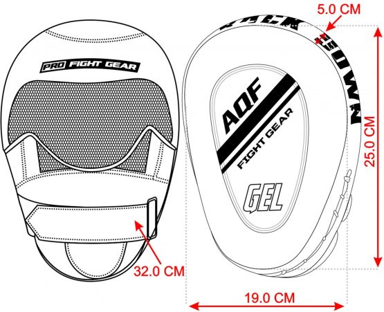 AQF Boxing Pads Adult, Muay Thai Training Focus Pads, Rex Leather Kickboxing Foam Pads - Image 2