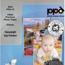 PPD 100 Sheets A4 Inkjet Super Premium Glossy Photo Paper 280gsm Professional Photographer Grade Instant Dry Fade and Water Resistant (PPD-15-100)