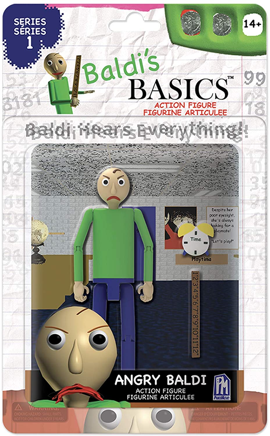 Baldi's Basics 5" Action Figure (Angry Baldi), Multicolour