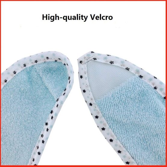 Baby's Double Layer of Cotton Soft Absorbent Drooling Bibs (7 Pieces) (Blue-Waterproof) - Image 3