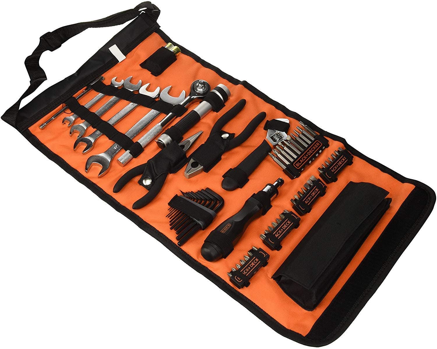 Black and Decker A7144-XJ Handy Roll-Up Tool Bag with Automobile Tools 