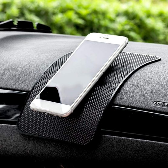 CKANDAY 7 Pack Car Dashboard Anti-Slip Mat, 2 Sizes Heat Resistant Sticky Non-Slip Ripple Gel Latex Dash Grip Pad for Cell Phone Sunglasses Keys Coins,Black - Image 4
