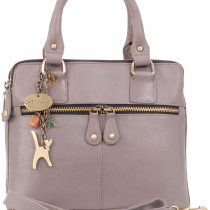 Catwalk Collection Handbags - Vintage Leather Handbag - Shoulder Bag/Cross Body Bag - Includes Shoulder Strap - Fits Kindle Fire - VICKY