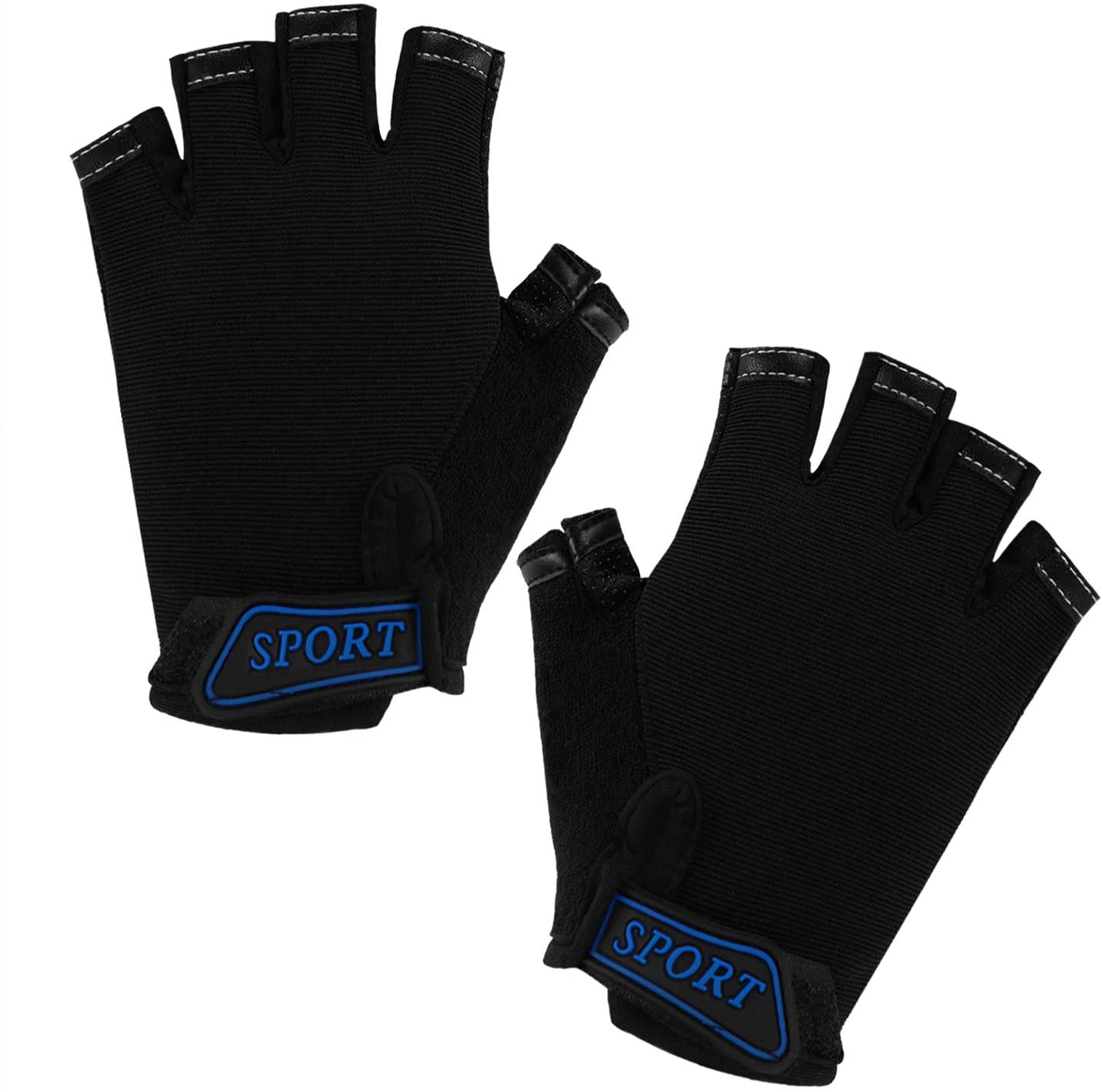 Girls Boys Half Finger Cycling Gloves Sport GYM Gloves Racing Mitts Non-slip Gel Breathable Short Finger Summer Gloves Mountain Road Bike Riding Bicycle Running Gloves