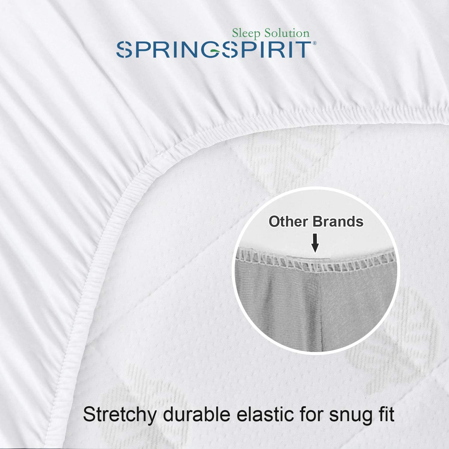 Cot Mattress Protector Quilted Waterproof Pad Cover (60 x 120cm) for Cot Bed and Toddler Bed Ultra Soft, Breathable White - Image 4