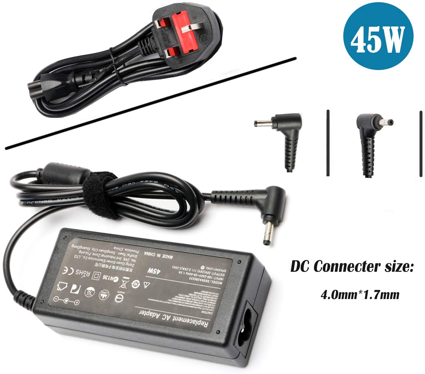 45W Laptop Charger for Lenovo IdeaPad 100 110 110s 120s 310 320 320s 330S 510 510s 710s 720s S145 S130 V145 V110 B50-10 B50-50 S145-14API; Yoga 710 11 14 15 Power Cord Supply 20V 2.25A