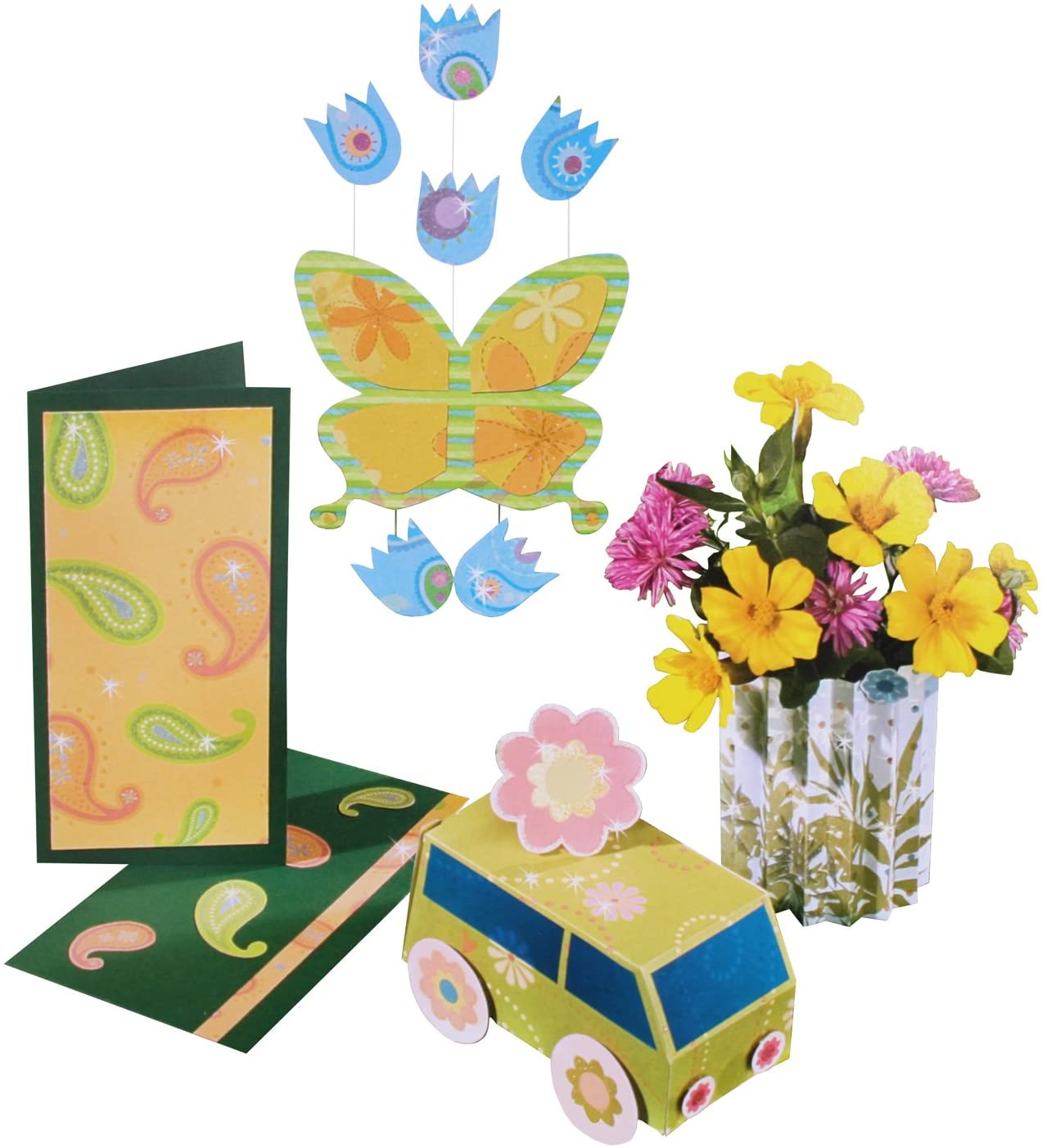 Folia 10149 Block Flower 30.5 x 30.5 cm Design Paper 12 Sheets, Assorted, White, 30.5x30.5cm - Image 3