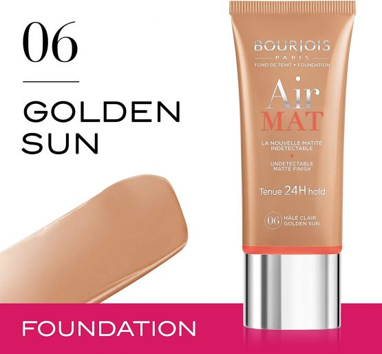 Bourjois Air Mat 24H Liquid Foundation High Coverage 6 Light Tan, 30 ml - Image 2
