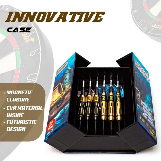 IgnatGames Steel Tip Darts Set - Professional Darts with Aluminum Shafts, Rubber O'Rings, and Extra Flights + Dart Sharpener + Innovative Case + Darts Guide - Image 3