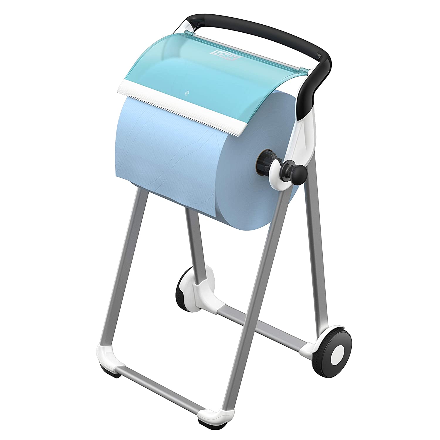 Tork Floor Stand Dispenser White and Turquoise W1, Mobile, Performance Range, 652000