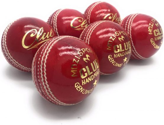 Mozi Sports Men Hand Stitched Club County Cricket Ball Grade A Senior Official Balls Pack Of 6 Weight 5.5oz