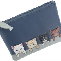 Mala Leather Best Friends Collection Coin Purse with Keyring 4166_65 Navy