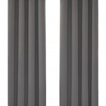 Deconovo Blackout Curtains Fabric 52x63 Inch Thermal Insulated Eyelet Curtains Room Darkening Curtains Ring Top Curtains for Bedroom 52"x 63" Light Grey 1 PAIR