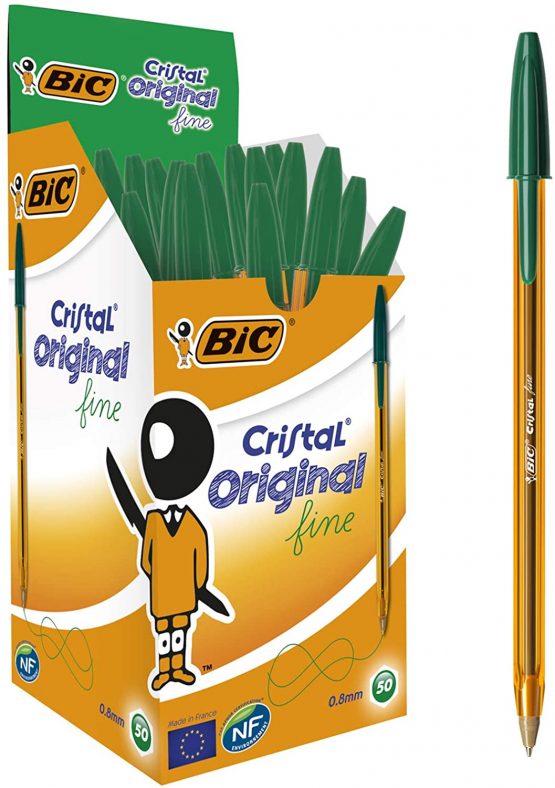 BIC Cristal Fine 0.8mm Green (Box 50)
