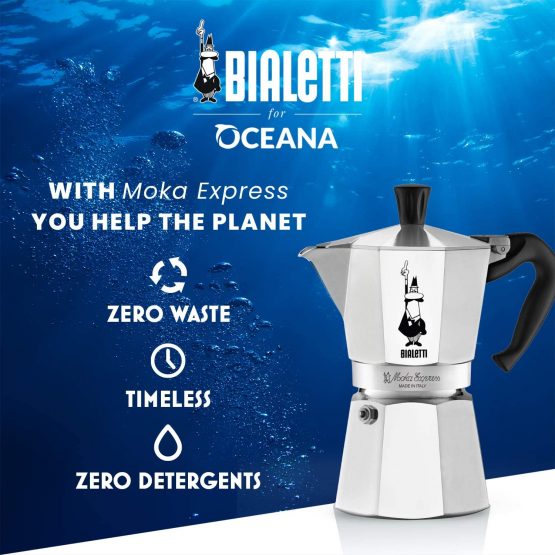 Bialetti Moka Express Aluminium Stovetop Coffee Maker (18 Cup) - Image 3