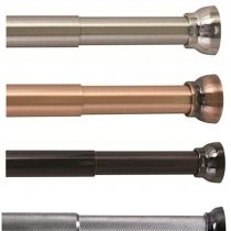 Spirella Crete Shower Curtain Rail, aluminium, Gold, 75 – 125 cm