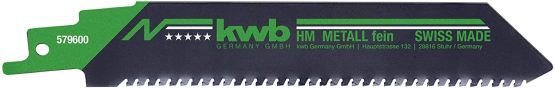kwb 579600 Sabre Saw Blade for high-Strength steels 4-12 mm Thickness, with Universal Shank, Long Life