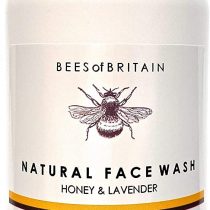 NATURAL pH 5.5 BALANCED FACE WASH - With ALOE VERA, HONEY & LAVENDER - 250ml - by BEES of BRITAIN - No Sulfates, No Parabens, No Silicone. We Donate 5% of our Profit to Help Save Bees and Pollinators.