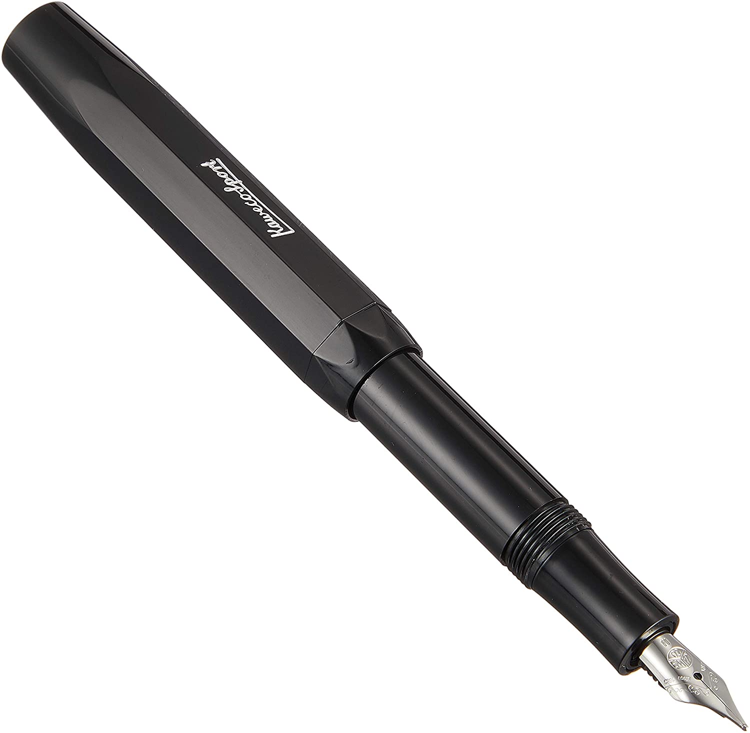 Kaweco SKYLINE SPORT Fountain Pen Black I Premium Writing Pen for Ink Cartridges 13 cm in Modern Design and Colour I Nib: M (Medium)
