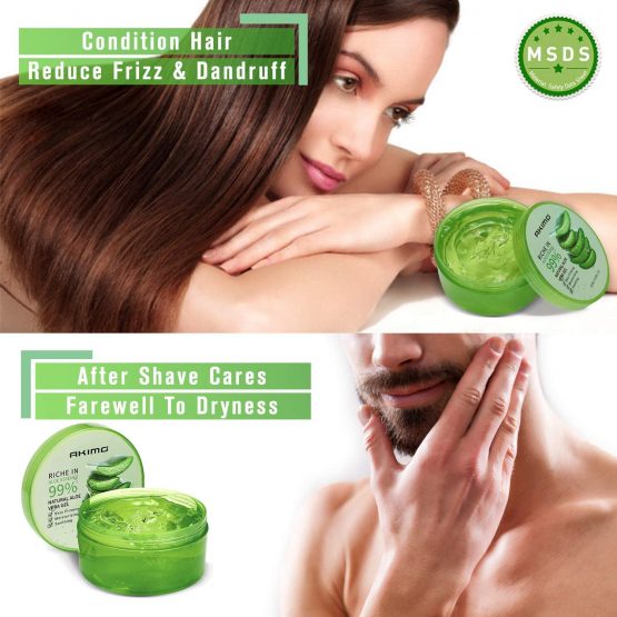 300 ML Organic Aloe Vera Gel - AKIMO Natural Moisturizing ...