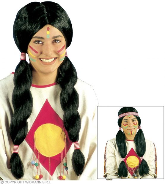 Ladies Indian Deluxe (Man/Woman) Wig for Hair Accessory Fancy Dress - Image 3