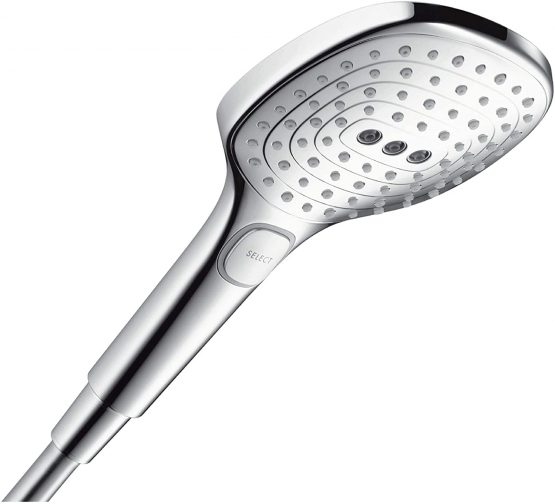 hansgrohe Raindance Select E 120 water saving hand shower, 3 spray modes, 9 l/min, chrome