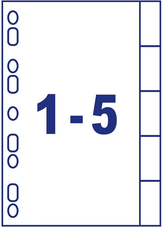 Avery 01810061 A4 IndexMaker Punched Card Dividers with Printable Tabs, 5 Part Dividers - White - Image 2
