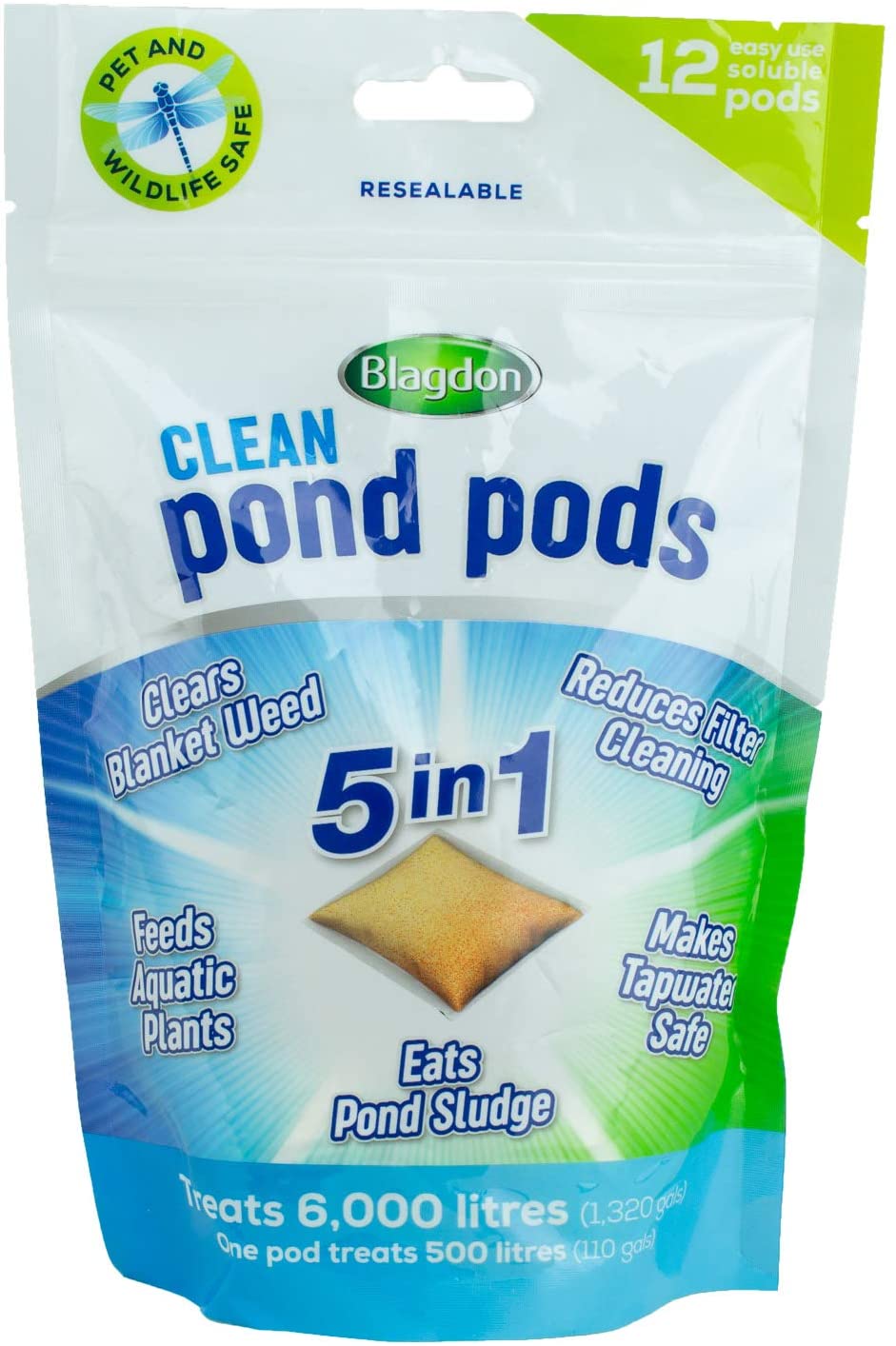 Blagdon Clean Pond Pods, Clears Blanket Weed, Reduces Filter Cleaning, Feeds Aquatic Plants, Eats Pond Sludge
