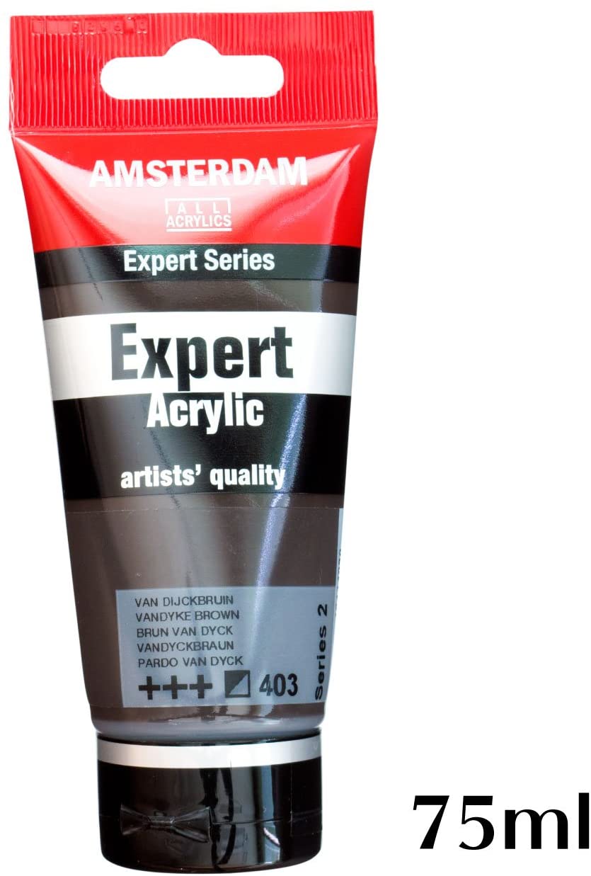 Amsterdam Expert: Artists Acrylic Paint : 75ml Vandyke Brown, 25 ml (Pack of 3) - Image 3
