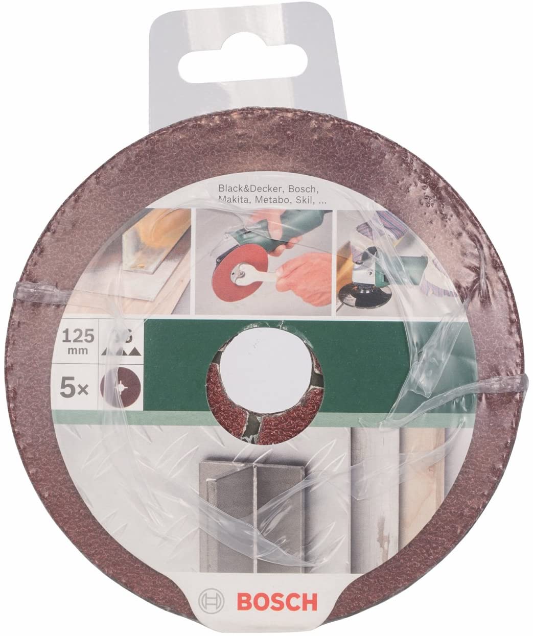 Bosch 2609256250 Fibre Sanding Disc for Angle Grinder Clamped for Wood and Metal 125mm Disc 22mm Bore 36 Grit - Image 2