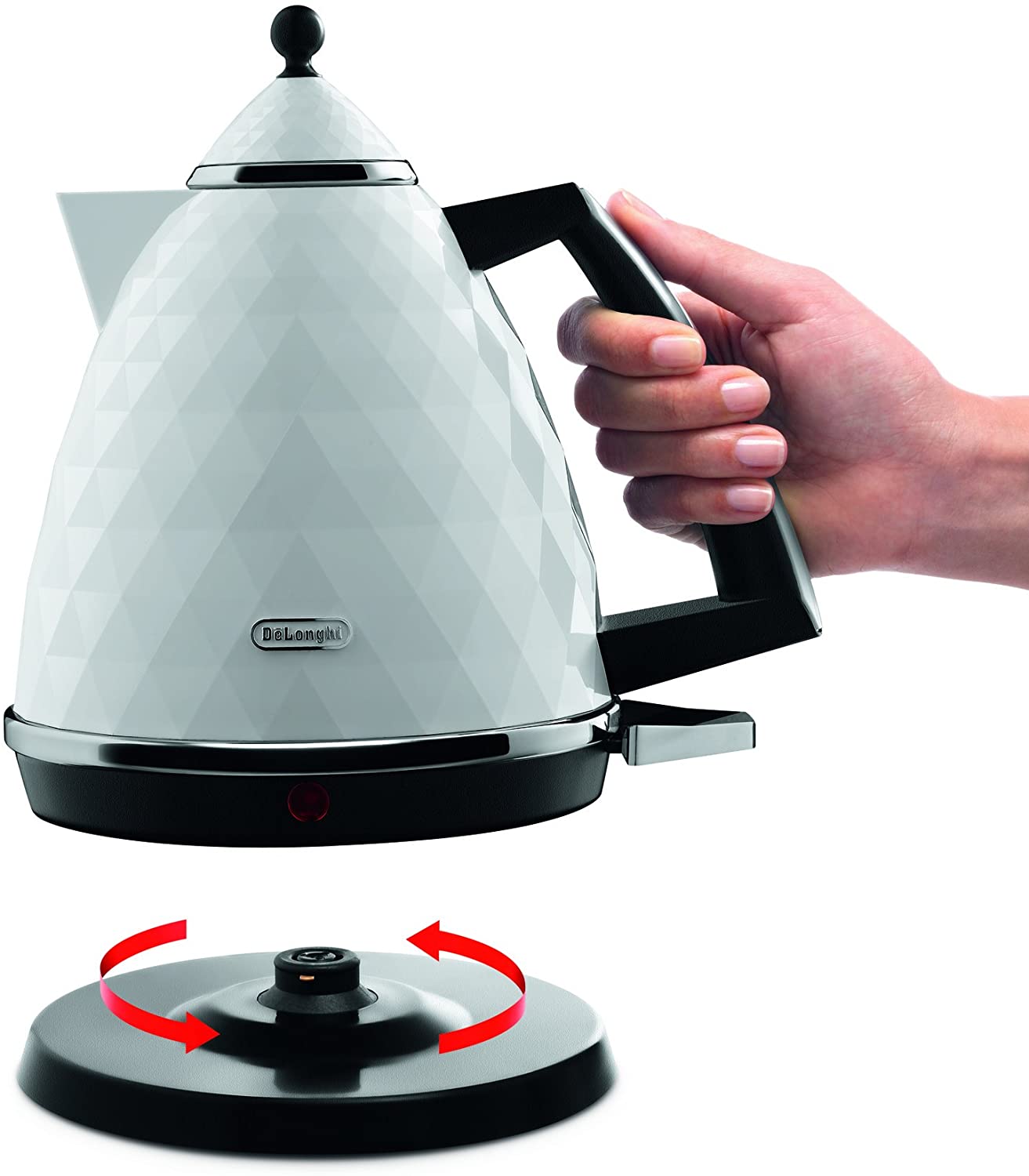 De'Longhi De'Longhi Brillante KBJ3001W Kettle, White, 1.7 Litres - Image 2