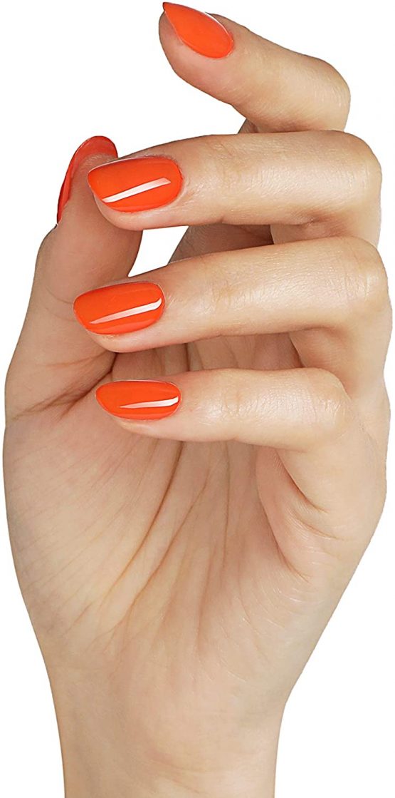 Bluesky Autumn Gel Nail Polish, Electric Orange 80577, Bright, Light, Neon, Orange, Tangerine Long Lasting, Chip Resistant, 10 ml (Requires Drying Under UV LED Lamp) - Image 4
