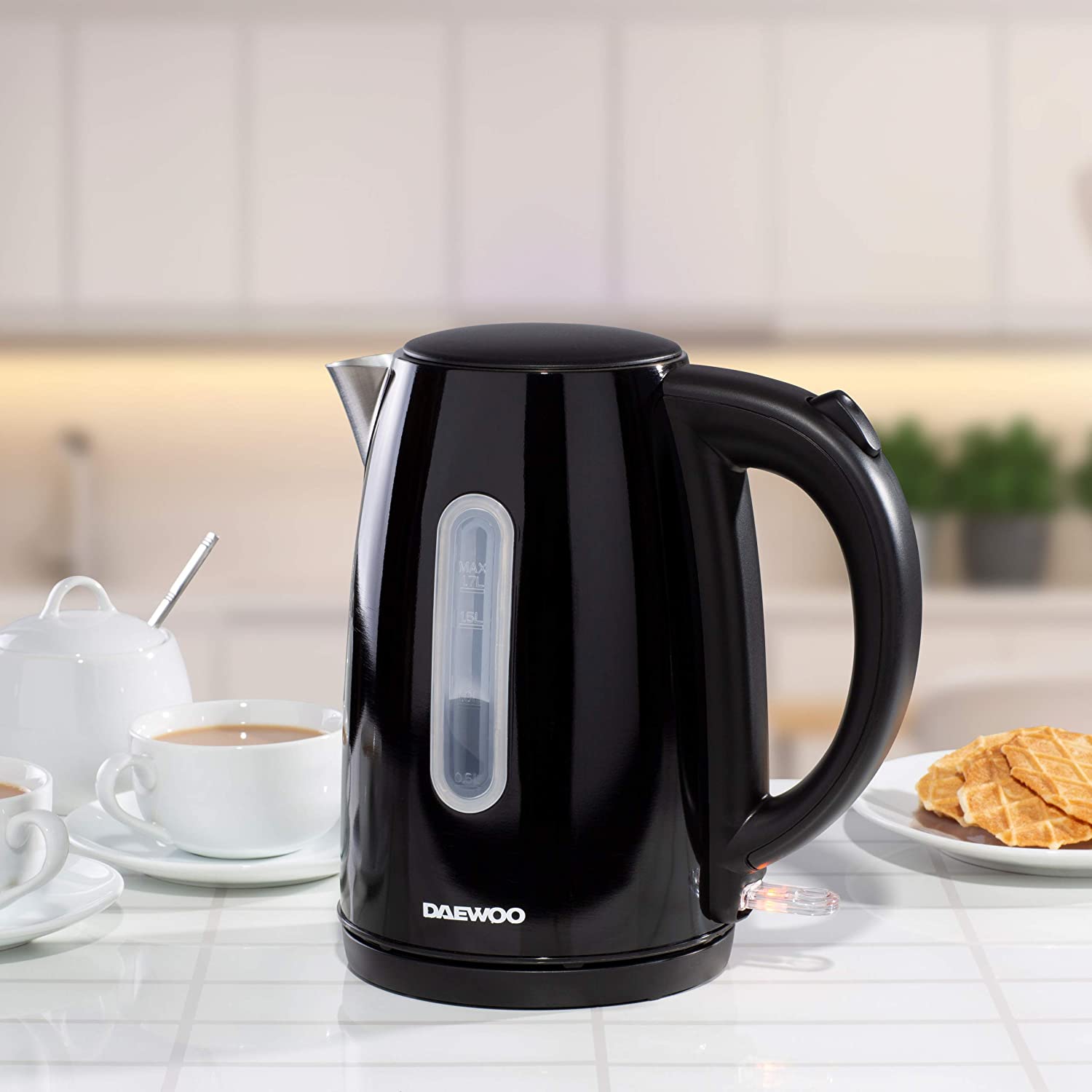 Daewoo 1.7L Jug Kettle, Black, 1.7 Litres - Image 2